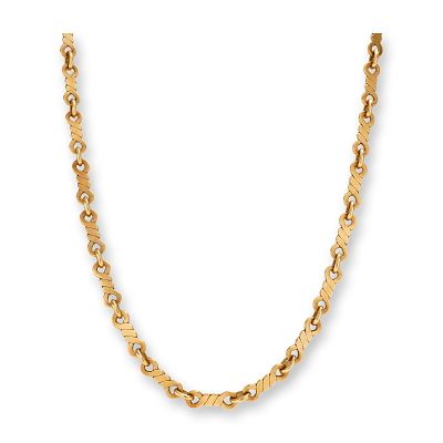 Cartier 18K Gold Infinity Link Chain Necklace, circa 1969. Authentic Cartier 18K yellow gold 