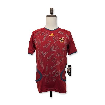 Signed 2010 Spain World Cup Adidas Soccer Jersey. Adidas Spain National Team home jersey, 2010 
