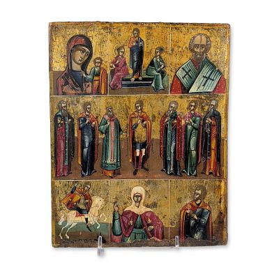 Russian Orthodox Multi-Register Panel Icon. Russian Orthodox multi-register panel icon executed 