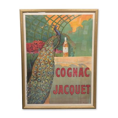 Camille Bouchet (French 1799-1890) Art Nouveau Lithograph Poster, Cognac Jacquet. Camille 