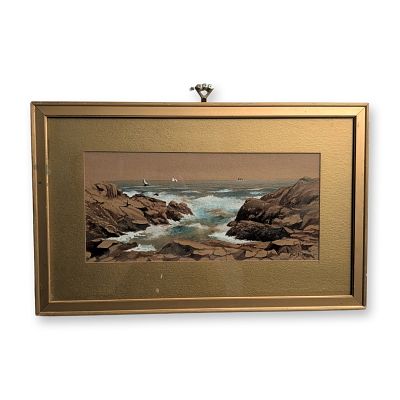 George Phipps (American, 1838-1925), 'Massachusetts Coastal Scene' (Signed). George Phipps 