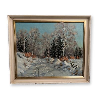 Otto Eilertsen (Danish, 1908-1991), "Winter Landscape". Otto Eilertsen (Danish, 1908-1991). 