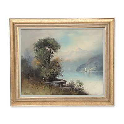William H. Chandler (American, 1884-1957), "Misty Mountain View". William H. Chandler (American 