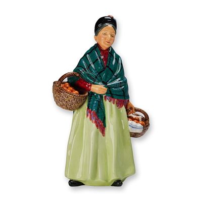 Royal Doulton Figurine, Orange Lady HN1953. This hand-painted porcelain figure depicts a woman 