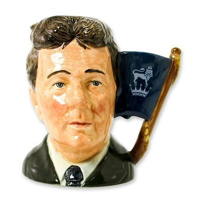 Michael Doulton D6808 - Small - Royal Doulton Character Jug. Black, brown, and blue coloration. 