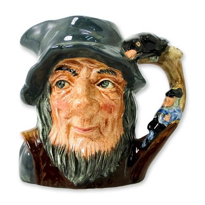 Rip Van Winkle D6463 - Small - Royal Doulton Character Jug. Variation One. Grey-blue cap; brown 