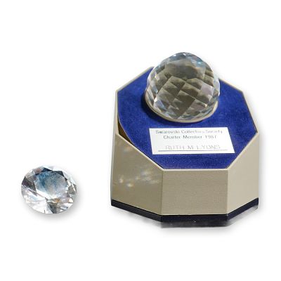 2pc Swarovski 1987 Crystal Society Commemorative Set. 1987 Swarovski Collectors Society. 