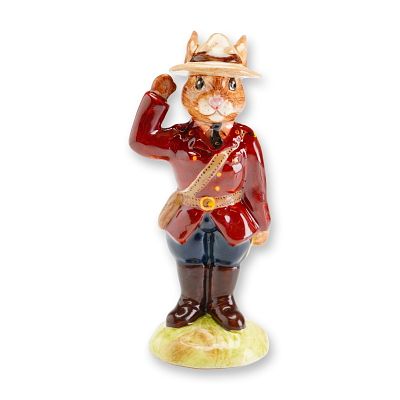 Royal Doulton Prototype Bunnykins Figurine, Mountie. A rare Royal Doulton Bunnykins prototype 