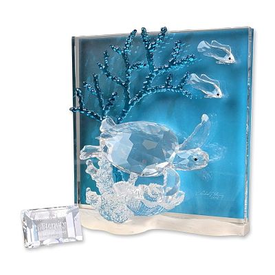 Swarovski Crystal 2006 SCS Annual Edition Sculpture, Eternity with Title Plaque. Swarovski 