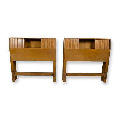 Pair of Heywood-Wakefield Mid-Century Modern Birch Headboards. Mid-Century Modern 