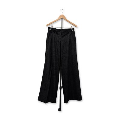 Emporio Armani Italian Gray Wide-Leg Trousers. Emporio Armani women's wide-leg trousers in a 