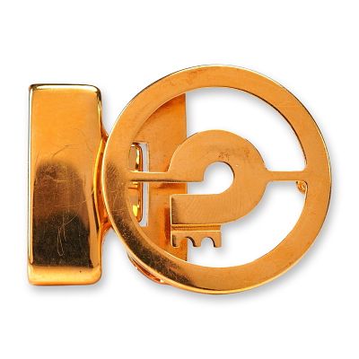 Comtesse of West Germany Gold Tone Belt Clip Buckle. Comtesse belt clip buckle in a polished 