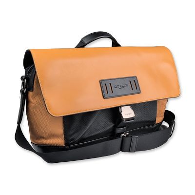 Coach Terrain Mixed Material Messenger Bag. Coach Terrain messenger bag, model F77034, featuring 