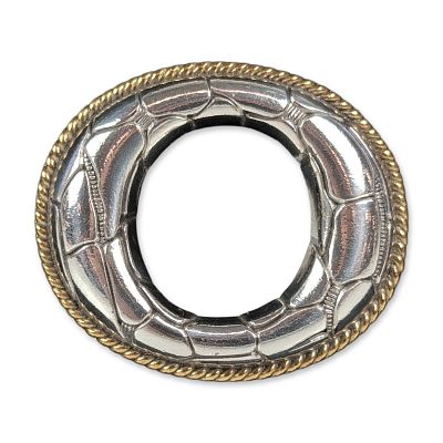 Terry Stack Two-Tone Belt Buckle. Terry Stack (1998), belt buckle in two-tone silver and 