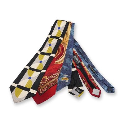 3pc Steiff Club, Resmann, and Modules Neck Ties. A group of three men's ties that includes a 