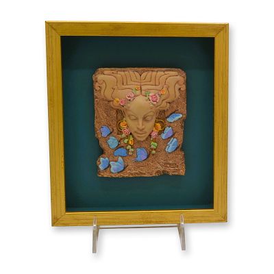 Willets Original Bas Relief, Springtime Awakening, 1999, With Frame. Willets Designs for Ebony 