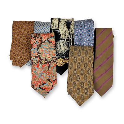 6pc Designer Silk Neckties. This sophisticated collection of premium men's neckwear features an 