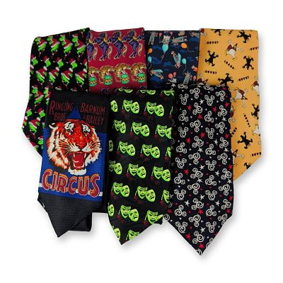 7pc Men's Novelty Character Neckties. Collection of men's novelty neckties featuring pop culture 
