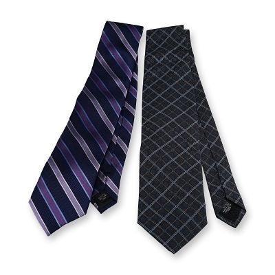 2pc Neiman Marcus and Givenchy Silk Neckties. This lot features two modern men neckties in 100% 