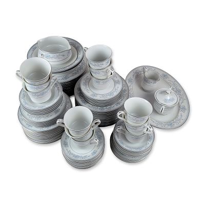 88pc Mikasa Japanese Dresden Rose Fine China Dinnerware Collection. This Mikasa Japanese fine 