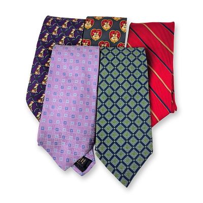 5pc Brooks Brothers Men's Silk Neckties. Collection of Brooks Brothers men's neckties featuring 