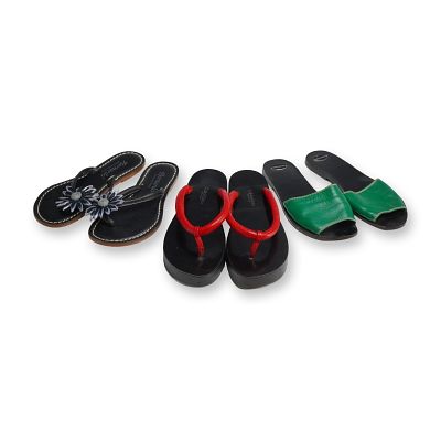 Three Pairs of Designer Summer Sandals: Calvin Klein, Bernardo, and Fausto Santini. This lot 