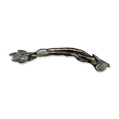 Artisan AK Bronze Botanical Branch Door Pull. Artisan naturalist style door pull in cast bronze 