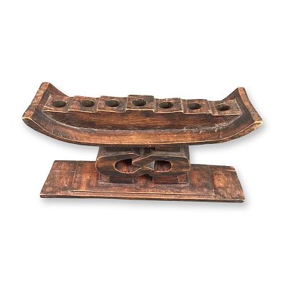 African Heritage Collection Hand Carved Wood Unity Kwanzaa Kinara. This hand-carved wooden 