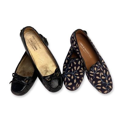 Two Pairs of Designer Loafers Including Stubbs and Wootton and The Original Car Shoe. This lot 