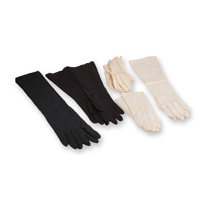 Collection of 4 Pairs of Vintage Synthetic Jersey Evening Gloves. This lot comprises four pairs 