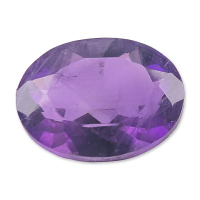 Faceted Oval Amethyst Loose Gemstone. Faceted oval loose gemstone that appears to be amethyst 