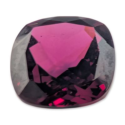 Loose Cushion Cut Rhodolite Garnet Gemstone. Loose faceted gemstone, appears to be a rhodolite 