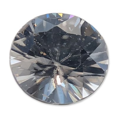 Loose Round Brilliant Cut Colorless Topaz Gemstone. Loose colorless topaz gemstone, appears to 