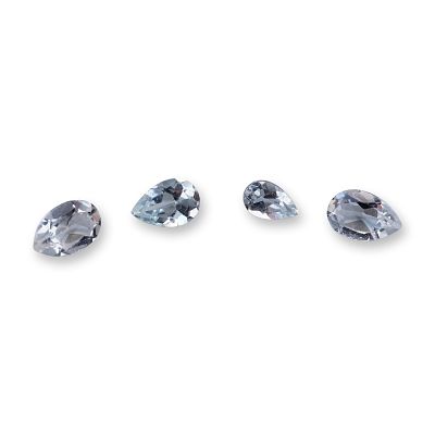 Collection of Pear Cut Aquamarine Gemstones. Collection of loose pear cut aquamarine gemstones. 