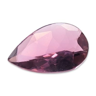 Pear Cut Purplish-Pink Loose Gemstone. Loose faceted gemstone in a pear-shaped brilliant cut 