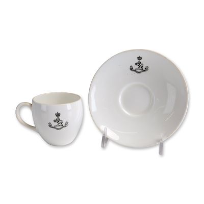 2pc Mintons Cunard Steamship Demitasse and Saucer Set. 1900s Mintons porcelain demitasse cup and 