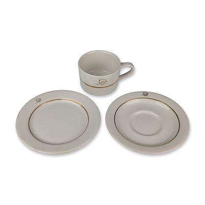 3pc Medallion Sterling China Company Dolphin Tea Service Set. This trio of china produced by the 