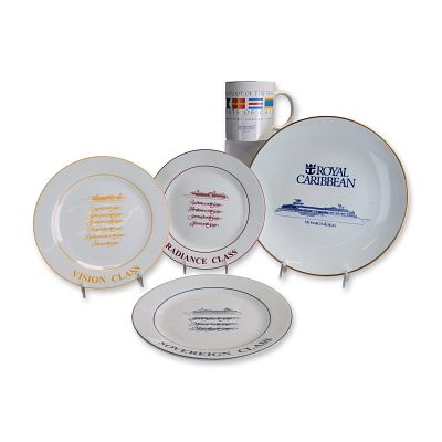 5pc Royal Caribbean International Ceramic Souvenir Plates & Cup. Royal Caribbean Cruises Ltd. 
