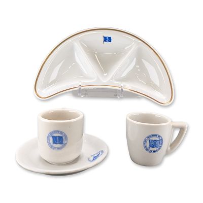 4pc Argentine State Merchant Fleet Vitrified Tableware Collection. Four-piece collection of 