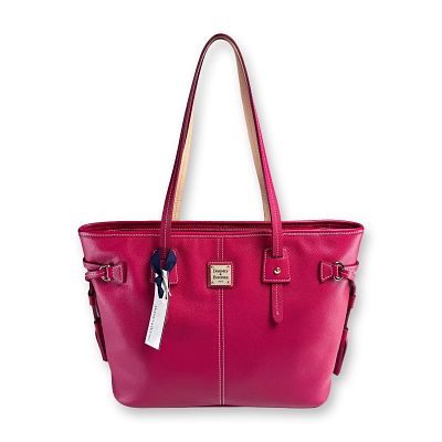 Dooney & Bourke Raspberry Pebble Leather Tote. Dooney &amp; Bourke tote bag in raspberry color 
