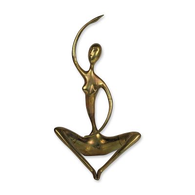Mid-Century Modern Brass Figural Sculpture. Mid-century modern style figural sculpture in 