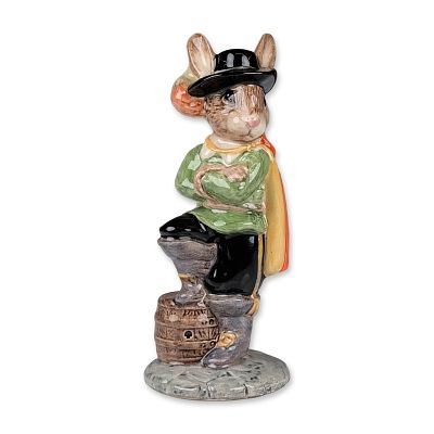 Royal Doulton Bunnykins Prototype Colorway Figurine, Cavalier DB179. Porcelain figurine 