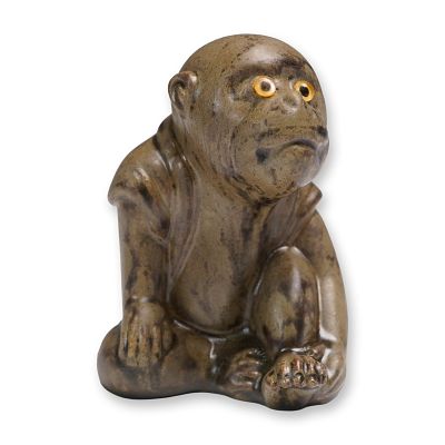 Rare Bernard Moore Experimental Seated Monkey Figurine. A rare and unmarked prototype 