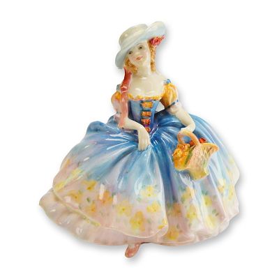 Royal Doulton Figurine, Margot HN1628. A hand-painted figure depicting a woman in a ball gown 