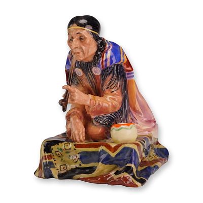 Royal Doulton by Charles Noke Figurine, Calumet HN1428. Depicts a Native American male figure in 