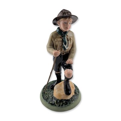 Royal Doulton Porcelain Figurine, Boy Scout HN3462. Designed by Adrian Hughes, the figure 