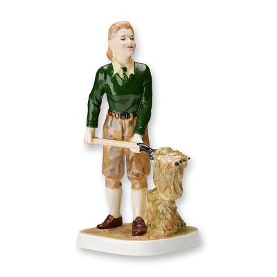 Coalport Porcelain Figurine, For King and Country Landgirl. Fine bone china figurine by Coalport 