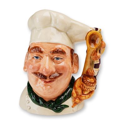 Royal Doulton Prototype Colorway Character Jug, The Chef. A Royal Doulton glazed earthenware 