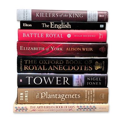 A Collection of British History and Royalty Books (DJ). A collection of hardcover and softcover 