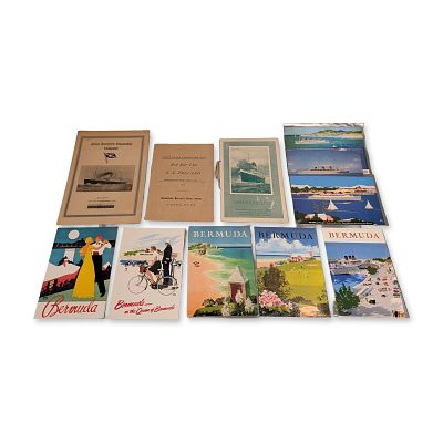 11pc Collection of Maritime and Bermuda Travel Ephemera. Collection of vintage maritime and 
